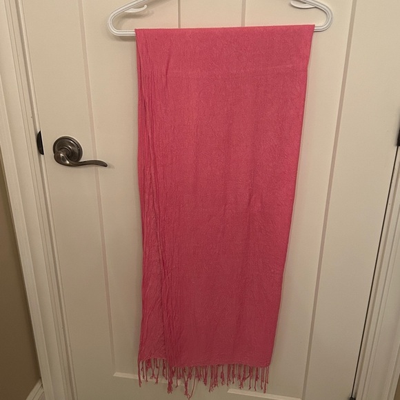Pink Fringe Pashmina Scarf - Picture 3 of 6